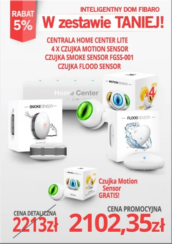 Promocyjny zestaw inteliego domu Fibaro Promocyjny zestaw inteliego domu Fibaro